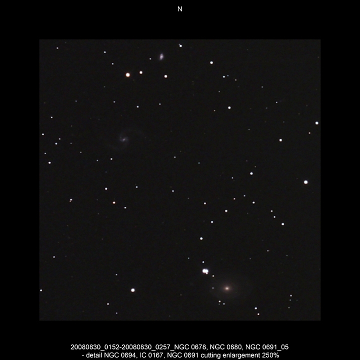 20080830_0152-20080830_0257_NGC 0678, NGC 0680, NGC 0691_05 - detail NGC 0694, IC 0167, NGC 0691 250pc.JPG -  Ari Newton d 309,5 / af 1623 & Coma Corrector CANON-EOS5D (AFC-Filter) 800 ASA no add. filter 6 light-frames 360s, auto dark, 5 flat, 10 bias Guidemaster, DSS, Canon-RAW-Image, Adobe-PS-CS3  